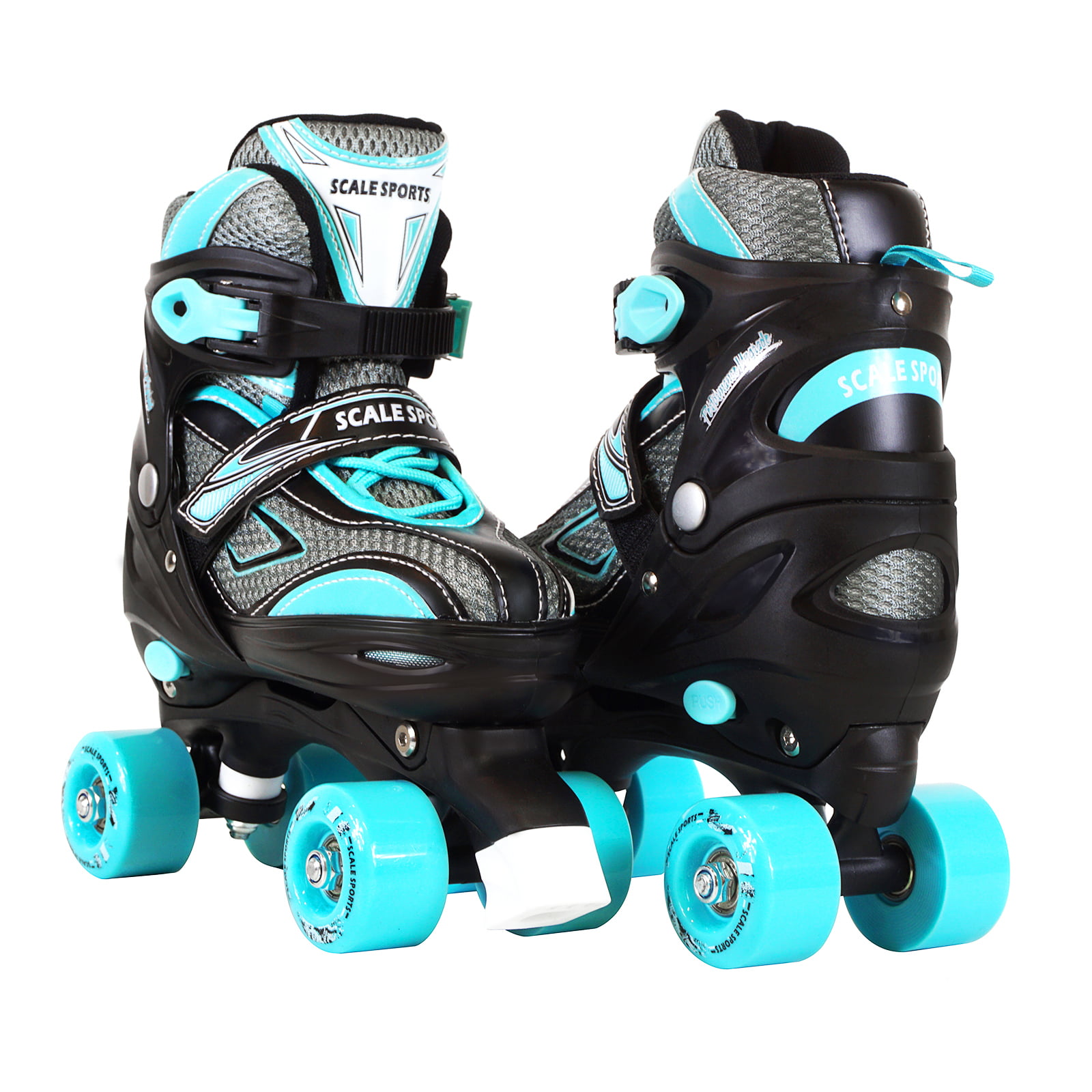 Scale Sports Adjustable Quad Roller Skates for Kids Size 13.5 Junior to 9 Adult 