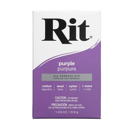 Rit All-Purpose Powder Dye, Purple, This package contains one box of dye By Rit (Best Box Dye Brand)