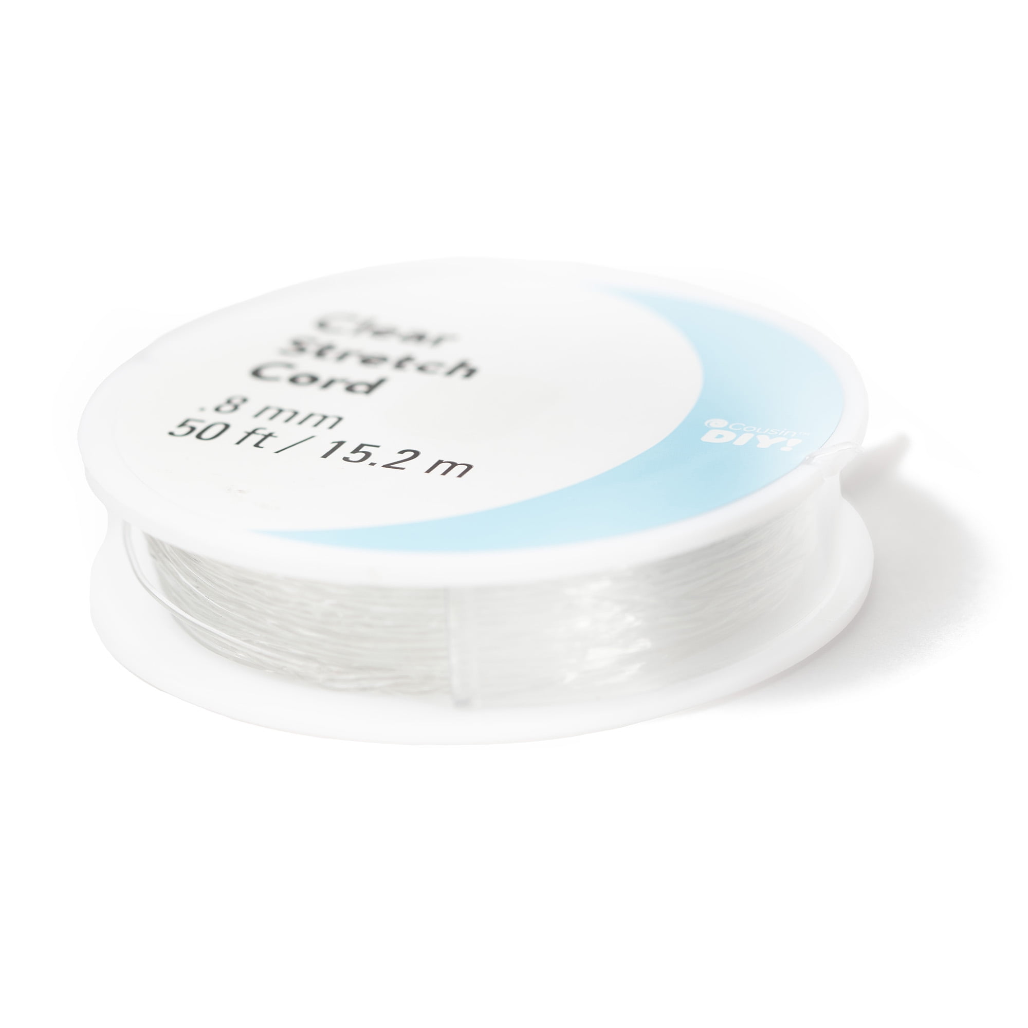 (3 pack) Cousin DIY Clear Stretch Cord, Jewelry Making, 0.8mm Thickness, 50 ft Roll