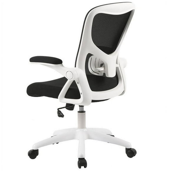Ergonomic Task Chair with Flip-up Armrest and Lumbar Support, Home Office Chair Height Adjustable Computer Chair