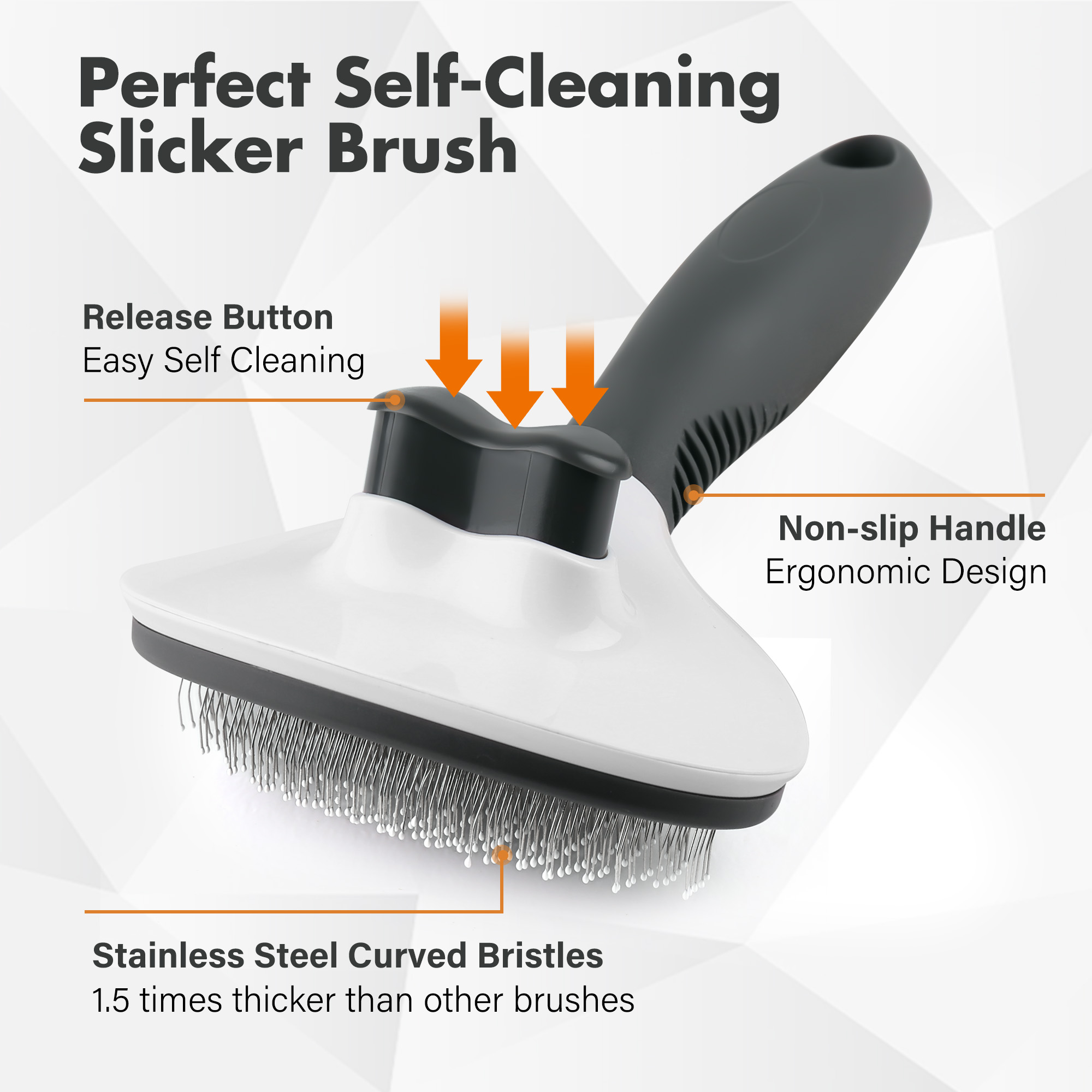 Prime Pets Self-Cleaning Slicker Brush photo 6