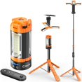 thumbnail image 1 of Luces de camping CAVN recargables con mando a distancia y trípode de 2,15 kg, 1 of 5