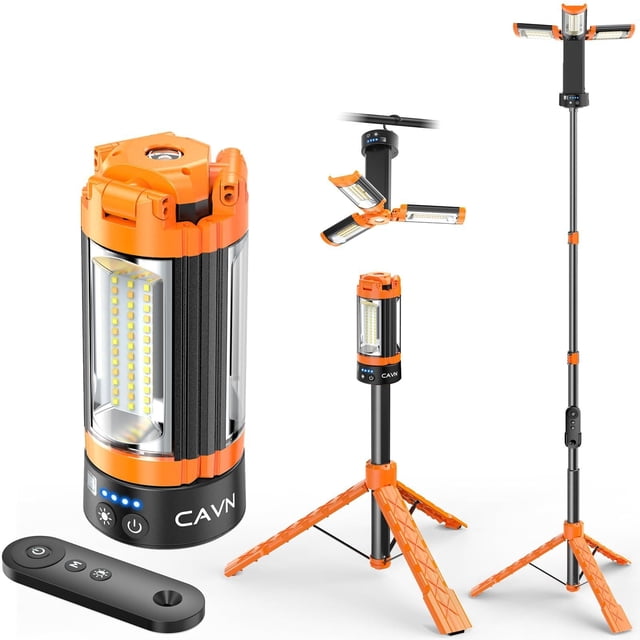Luces de camping CAVN recargables con mando a distancia y trípode de 2,15 kg