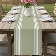 thumbnail image 6 of Table Runners 90 Inches Long Dress Scarves, Sage Green Striped Farmhouse Coffee/Dining/Kitchen Table Decor Table Runner for Living Room, Farmhouse White Stripes Aesthetics 13x90 Inch, 6 of 9