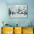 thumbnail image 4 of Shadudu Christmas Canvas Wall Art, Forest Christmas Wall Art, Christmas Wall Decor with White Woodland Nature Landscape Cabin, for Christmas Wall Decorations as Christmas Gifts 36x24in, 4 of 7