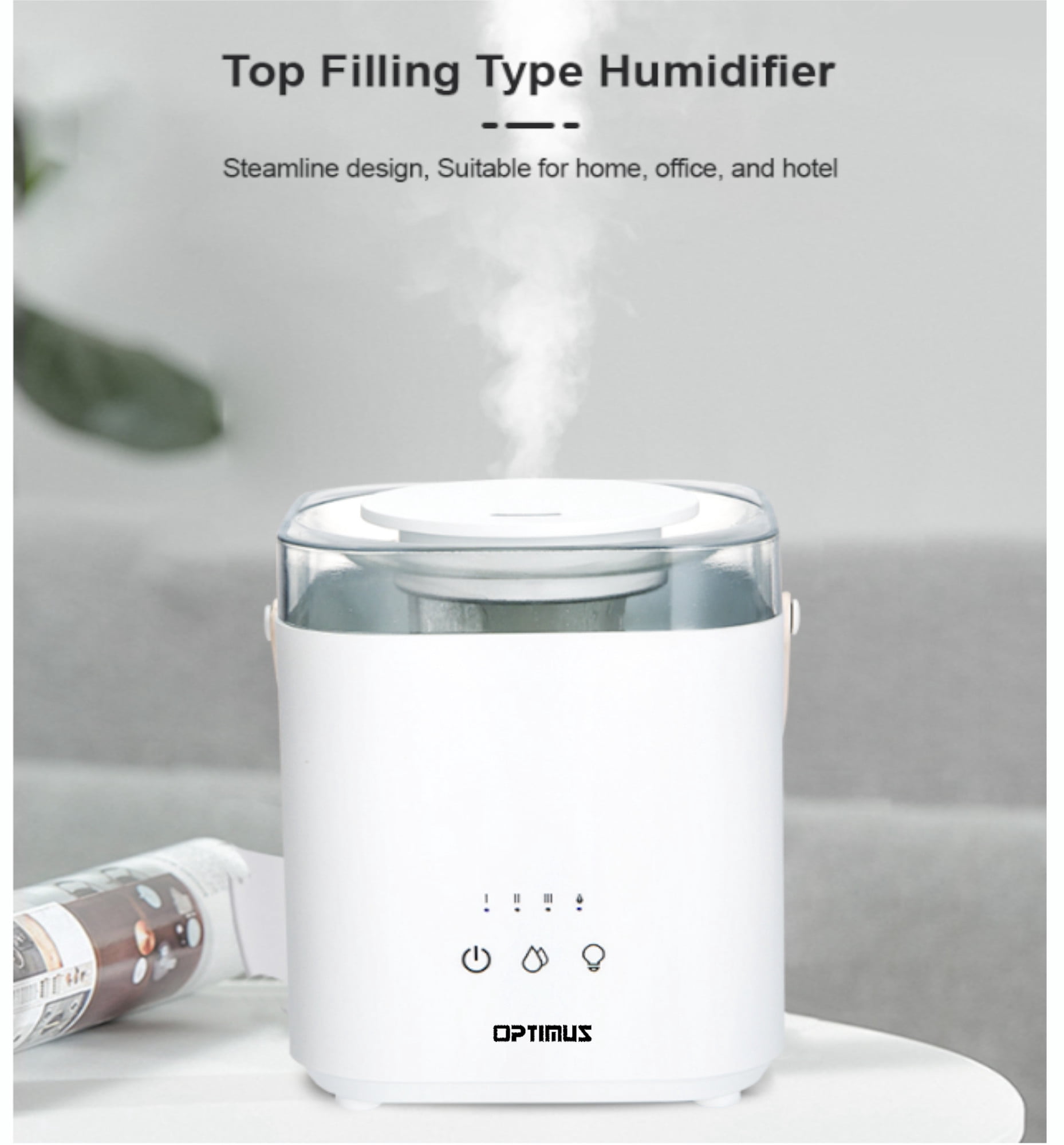 1.8 Gallon Output Top Filling Ultrasonic Humidifier, Touch Control