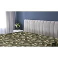 thumbnail image 5 of Ambesonne Leaves Greenery Fitted Sheet, Art Realist Leaf, King Size, Pale Olive Green, 5 of 5