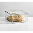 thumbnail image 3 of mDesign Large Plastic Stackable Kitchen Storage Box, Handles, Lid, 8 Pack, Clear, 3 of 9