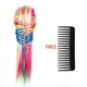 thumbnail image 1 of New 26' Hairdressing Styling Practice Training Head For Cutting Braiding(#6 White &Multicolor), 1 of 5