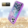 thumbnail image 4 of iPhone 13 Pro Max Case, Rosebono 3in1 Hybird Graphic Designed Gradient Quicksand Glitter Liquid Floating Protective Armor Case for iPhone 13 Pro Max (Galaxy Cloud), 4 of 4