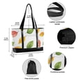 thumbnail image 2 of FORMRS Canvas Laptop Tote Bag for Women with 15.6" Computer Compartments Shoulder Handbag, Pink Colorful Leaves, 2 of 7