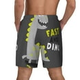 thumbnail image 2 of Rocae Cute Dinosaur for Men's Swim Trunks Quick Dry With Two Side Pockets and One Lined Patch PocketSmall, 2 of 9