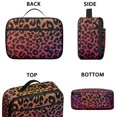 thumbnail image 3 of Black and Pink Leopard Print Insulated Lunch Bag Teens,Bento School Lunch Bag for Teens for Work,Picnic or Travel 10.6x7.7x4.3 Inches,12 Can Capacity, 3 of 6