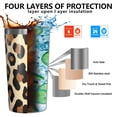 thumbnail image 3 of Classic Leopard Print 10oz Tumblers Stainless Steel Tumbler with Lid and Straw,Vacuum Insulated Double Wall Travel Tumbler Cups with Cleaning Brush for Coffee, Tea, 3 of 4
