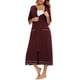 thumbnail image 2 of Lucakuins Camisón para Mujer, Manga Corta con Cremallera Abertura Camisón Largo Ropa de Dormir Loungewear Lucakuins moda, 2 of 6