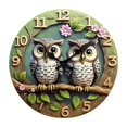 thumbnail image 2 of Wall Clock With Design For Home Decor10 Inch Wooden Wall Clock Silent Movement Battery Operated (Aa Batteries Not Included) Artistic Home Decor Perfect For Home,Oven Thermometers, 2 of 9