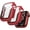 Red, variant on KOMI Case with Screen Protector for Apple Watch Series 9 8 7 45mm, Overall Protective Cover, Built-in Tempered Glass Film High Sensitivity, 2 Pack (Red)