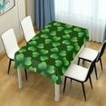 thumbnail image 7 of Dreamtimes St Patrick's Day Clover Tablecloth, Waterproof Washable Polyester Square Table Cover, Durable Tablecloth for Kitchen Dining Table Party Decor,60"X 60", 7 of 7