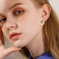 thumbnail image 2 of Twisted Rope Round C Shape Acrylic Earrings Colorful Hoop Trendy Chunky Cute Candy Earrings Jewelry for Women, 2 of 14