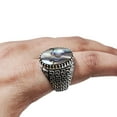 thumbnail image 2 of Abalone Shell Ring, Natural Flat Abalone Shell, Gents Ring, Silver Jewelry, 925 Silver Ring, Birthday Gift, Heavy Mens Ring, Arabic Design, Ottoman Style Ring, Christmas, Turkey Mens Signet Ring, 2 of 7