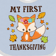 thumbnail image 4 of Inktastic My First Thanksgiving with Fall Fox and Leaves Boys or Girls Baby Bib, 4 of 4