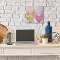 thumbnail image 2 of Pink and Gold Glam Hearts Spray Paint Drip Typography Gallery-Wrapped Canvas Print Wall Art, 17x17, 2 of 6