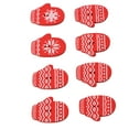 thumbnail image 3 of 200 botones decorativos resistentes a la decoloración, botones de madera duraderos en forma de guante para costura artesanal, color rojo, 3 of 5
