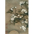 thumbnail image 2 of Shouping, Yun 14x18 Gold Ornate Wood Framed with Double Matting Museum Art Print Titled - Pear Blossom and Moon, 2 of 4