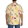 thumbnail image 3 of Uemuo Rabbit And Balloon Pattern Cotton Linen Short Sleeve Shirts,Casual Lightweight Button Down Shirts,Vacation Beach Summer Tops-Medium, 3 of 7