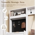 thumbnail image 3 of Royalcraft 5-in-1 Shoe Cabinet with Flip Drawer, Entryway Shoe Storage with Pegboard, Adjustable Shelf, Wood Entryway Cabinet, White, 3 of 7