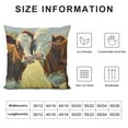 thumbnail image 5 of Orinice Cows Field Sky Graphic Decorative Cushion Throw Pillow Cover for Home Couch Living Room Bed Sofa 18x18in, 5 of 5