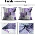 thumbnail image 5 of Purple Velvet Abstract Pillow Covers Set of 2 Modern Accent Violet Gray Throw Pillow Cover Soft Elegant Decorative Couch Cushion Cover for Bed Living Room Outdoor Sofa Pillowcases 18x18 Inch, 5 of 6