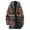 Coffee, variant on Men's Thick Hooded Jacket, Retro Plaid Print Zipper Pocket Long Cotton Coat for Outdoor Winter Wear and Holiday Season,Brown,L