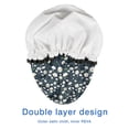 thumbnail image 4 of Shower Caps,Navy Daisy Flower Floral Pattern Waterproof Shower Cap for Women 4 Pieces,Double Reusable Hair Cover for Shower PEVA Elastic Stretch Hem, 4 of 7