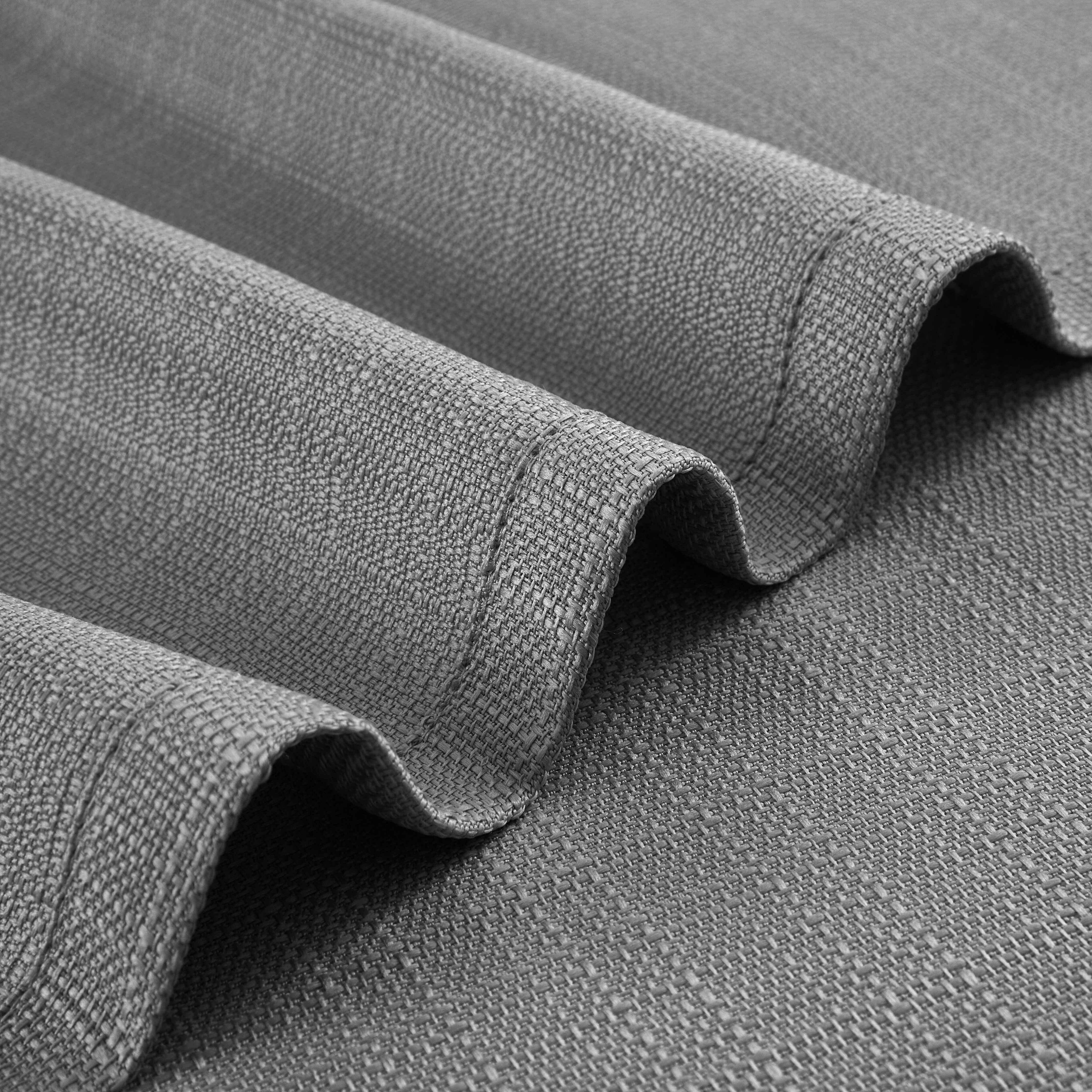 Mainstays Southport Light Filtering Rod Pocket Curtain Panel Pair, Silver, 40 in x 84 in, Set of 2