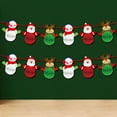 thumbnail image 3 of Christmas Paper Banner Christmas Decorations, Christmas Honeycomb Balls Pom Flowers with Santa Claus + Snowman + Elk,Hanging Paper Balls Pull Flower for Christmas Party Decor Home Decor, 3 of 6