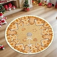 thumbnail image 4 of YIFUNIN 120cm Gingerbread Man Christmas Tree Skirt Craft Christmas Decorations with Cartoon Design for Home Party, 4 of 6
