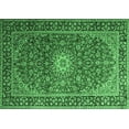 thumbnail image 1 of Ahgly Company Indoor Rectangle Medallion Emerald Green Traditional Area Rugs, 5' x 8', 1 of 4