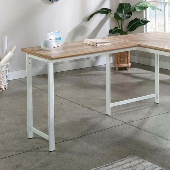 Worksense by Sauder Bergen Circle 36" Desk Return Table, Kiln Acacia Finish