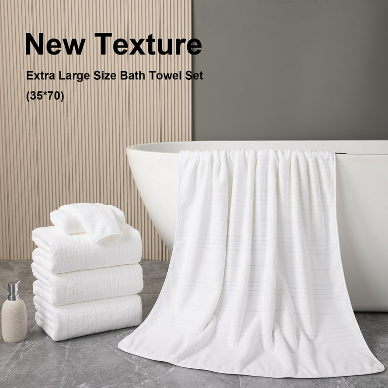 Smuge Extra Large Bath Towel Sets of 8, 2 Large Bath Towels