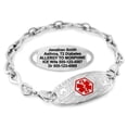 thumbnail image 1 of MedicEngraved Stainless Steel Custom Medical Alert Bracelet - 6mm Infinity Link, 1 of 8