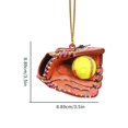 thumbnail image 3 of Personalized Softball Glove Ornament Softball Custom Name Ornament Softball Glove Flat Ornament Softball Lover Custom Softball Gift For Softball Player Softbal Ornament, 3 of 5