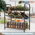 thumbnail image 2 of Bextsrack 3 Tiers Adjustable Seasoning Shelf,Spice Organizer for kitchen,Bronze, 2 of 7
