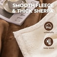 thumbnail image 6 of Sherpa Throw Blanket for Couch Sofa - Fuzzy Soft Cozy Blanket for Bed, Fleece Thick Warm Blanket for Winter, Coffee Fall Winter Twin Blanket, 71x80 Inches, 6 of 7