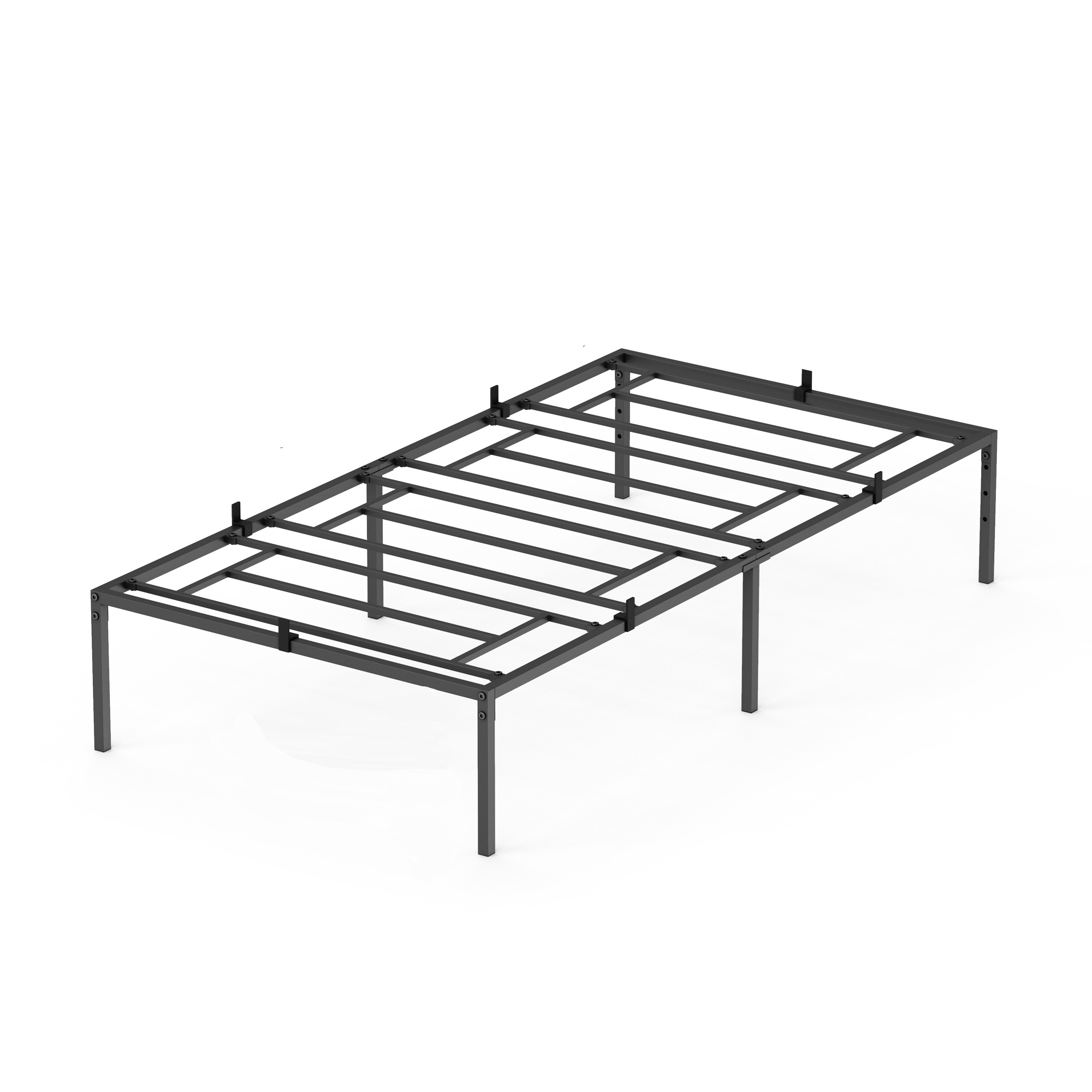 Coolmee Metal Bed Frame with Sturdy Steel Bed Slats 75 x 39 x 13 inch