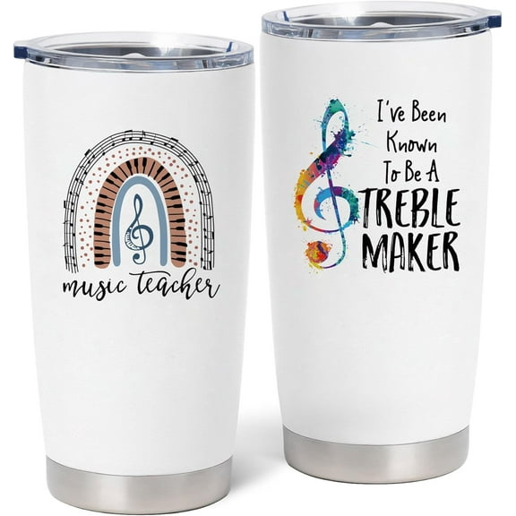 Music Teacher Gifts for Women, Music Teacher Christmas Gifts, Piano Gift for Teachers 20oz Coffee Tumbler