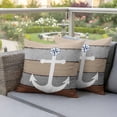 thumbnail image 2 of 2 Pack Outdoor Waterproof Throw Pillow Covers,Oceans Ship Anchors Decorative Square Pillow Case Patio Pillowcases for Chair Couch Sofa 16x16in, 2 of 9