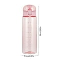thumbnail image 3 of Fmbmuo Water Bottle Plastic Pink Travel Flip-Top 780ml with Carry Handle, 3 of 5