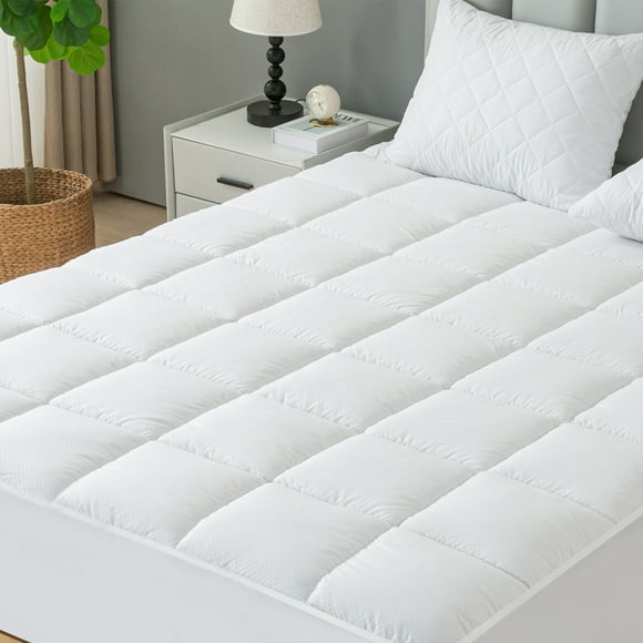 GOGREEN Waterproof Extra Thick Mattress Topper Cal King Size, Breathable Pillow Top Mattress Pad Cover Down Alternative Overfilled Plush Soft Bed Protector with 8-16 Inch Elastic Deep Pocket