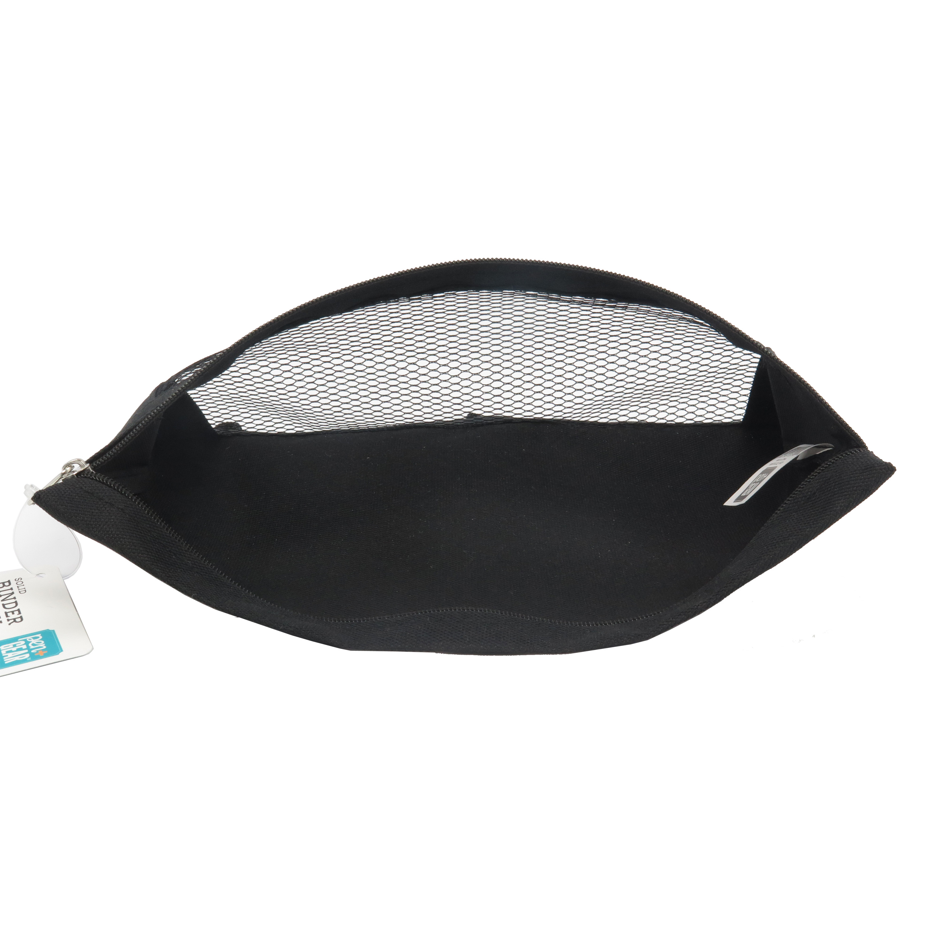 Pen+Gear Solid Binder Pouch with front mesh, 10.25" x 7.25", Black